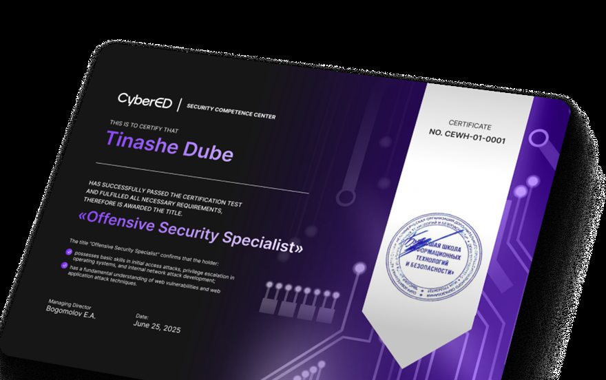 CyberZim certificate program outcomes